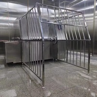 Machine automatique de lavage de chariots à viande |   Équipement de lavage de chariots à viande en acier inoxydable industriel avec pulvérisation à 360° pour moulin à farine et boulangerie