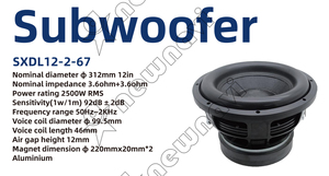 Newnavi Heavy Duty 12 pulgadas aluminio coche Subwoofer altavoz bobina única 150W <span class=keywords><strong>RMS</strong></span> competencia bajo 28Hz frecuencia - Product Image 3