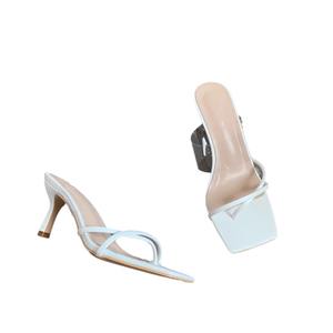 Nouveauté été 2025 Sandales mules à talons hauts transparents à bout pointu style fée française élégantes pour femmes - Product Image 5