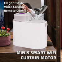 Mini5 Tuya WiFi 2Nm, Motor Inteligente para Cortinas de Aleación de Aluminio de Lujo, Control por Voz RF, Control Remoto, Enchufable, Alta Calidad, para Dormitorio/Sala de Estar