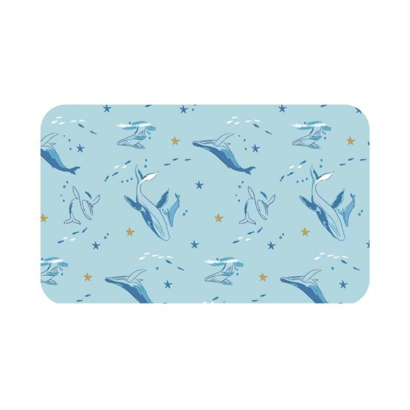 Whale Pattern Polyester PVC Fabric, Heat Transfer Print, Waterproof, For Ice Packs & Tarpaulin