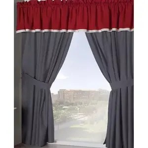 Juego de Cortinas con Marco de Madera Jade Peas, Panel de 2.15m X 2.78m, Estilo Clásico, Decoración del Hogar - Product Image 3