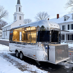 Chariot de nourriture mobile vintage personnalisé, remorque à tacos, remorque à frites, chariot à lait et à café, chariot à shawarma, petit camion de nourriture à vendre en Europe - Product Image 4