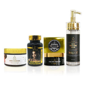 Triple Glutat Set perawatan kulit, asam Kojic pemutih kulit Anti Melanin 24K daun emas + Set Glutathione - Product Image 1