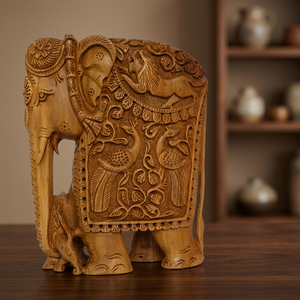 ไม้จันทน์ช้างแกะสลักช้างอินเดีย,ไม้จันทน์รูปปั้น - Product Image 2