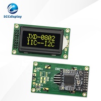 Écran d'affichage LCD COB LCM SCCdisplay JXD0802A-IIC Mode VA Interface IIC/I2C Haute luminosité Matrice de points 8x2 Rétroéclairage LED