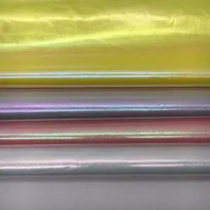 Holographic เต็มรูปแบบสีสัน Bronzing Hot Stamping Pongee กระเป๋ากระเป๋าผ้าเบาะ
