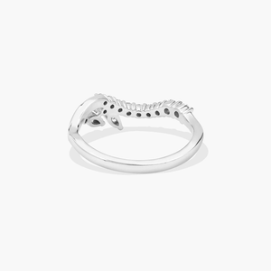 Anillo Curvo de Plata de Ley 925 con Diamante Moissanita para Mujer, Joyería Fina para Compromiso y Boda - Product Image 2