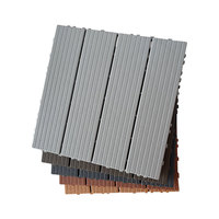 Dalles de terrasse en composite WPC à emboîtement, étanches, écologiques, antidérapantes, à effet bois carré, pour extérieur, piscine, bricolage