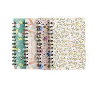 Carnet personnalisé à pages en silicone double face, papier autocollant, format A5, reliure spirale, couverture en PP, pour cadeau
