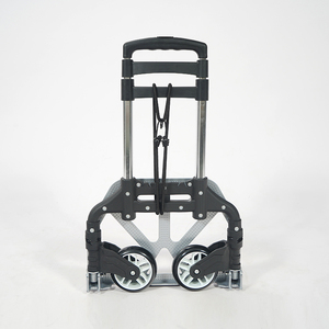 Hitreeファッション折りたたみ式ホイール付きコンパクトポータブル荷物金属製折りたたみ式スーパーマーケットハンドカート折りたたみ式ショッピングトロリー - Product Image 6