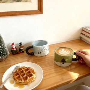 แก้วกาแฟเซรามิกรูปตุ๊กตาหิมะแบบมืออาชีพ ดีไซน์คริสต์มาส เป็นมิตรกับสิ่งแวดล้อม ทำจากสโตนแวร์ ใช้กับเครื่องล้างจานและไมโครเวฟได้ ปลอดภัยสำหรับอาหาร - Product Image 4