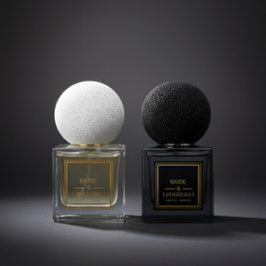 Botella de Perfume Vacía de Primera Calidad, 30ml 50ml 100ml, Vidrio Transparente con Tapa de Piedra Volcánica Natural para Envasado de Fragancias de Lujo - Product Image 1