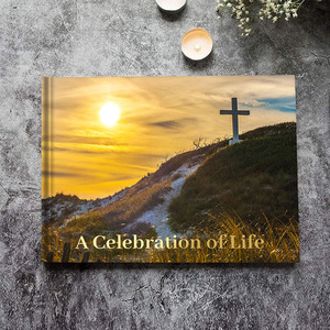 Libro Commemorativo Personalizzato, Libro degli Ospiti per Funerali, 50 Pagine, Copertina Rigida, in Memoria di, per Piccole Imprese, Vendita all'Ingrosso - Product Image 1