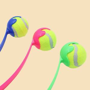 Bola hewan peliharaan tongkat lempar interaktif bola anjing mainan luar ruangan tenis latihan melempar mengunyah olahraga hewan peliharaan mainan anjing - Product Image 3