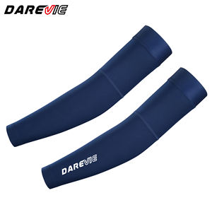 Manches de bras de cyclisme thermiques en polaire bleu Darevie OEM, anti-UV, mangas deportivas, manches de compression, chauffe-bras de cyclisme - Product Image 4