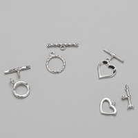 Coeur OT fermoirs résultats connecteur 925 collier en argent Sterling Bracelet fermoir à bascule pour la fabrication de bijoux
