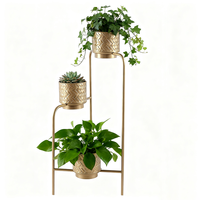 Support de plante en fer écologique et minimaliste moderne finition enduite de poudre pour le jardin présentoir multifonctionnel d'herbes succulentes