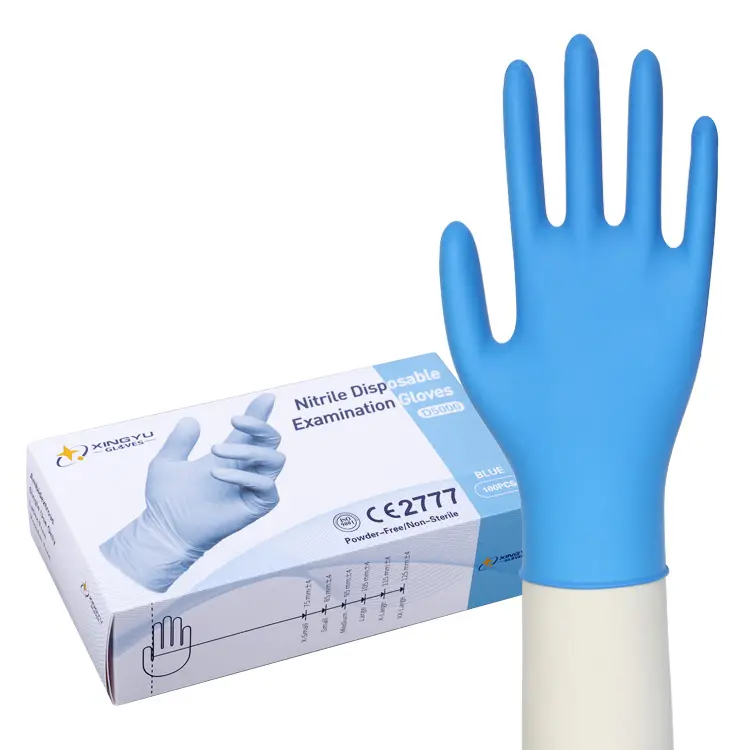 Guantes De Nitrilo Household Gloves Nitrile Powder Free Gloves Nitrile Disposable Wash Gloves