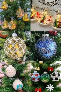 <span class=keywords><strong>Bola</strong></span> de cristal personalizada para árbol de <span class=keywords><strong>Navidad</strong></span>, pintura creativa Led, adornos colgantes de <span class=keywords><strong>Navidad</strong></span>, decoración de fútbol, <span class=keywords><strong>Bola</strong></span> de decoración transparente - Product Image 5