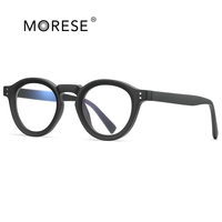 Pabrik OEM&ODM Langsung MORESE Model 2090 Bingkai Kacamata Optik Unisex Pola Geometris Biru TR90 Full-Rim untuk Penggunaan Sehari-hari