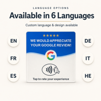 Carte NFC vierge en acrylique pour avis Google, carte sans contact Ntag213 inscriptible avec adhésif CHANGRONG 511 pour table de café ou restaurant
