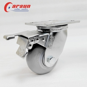 Rodas Giratórias Personalizáveis OEM em Ferro, Nylon e Aço Inoxidável, Rodas de Borracha Termoplástica TPR de Alta Resistência de 4/5/6/8 Polegadas - Product Image 2