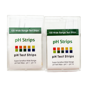 Bandelettes de <span class=keywords><strong>test</strong></span> de pH haute sensibilité 0-14 testeur de pH en papier pH <span class=keywords><strong>100</strong></span> bandelettes/boîte - Product Image 1