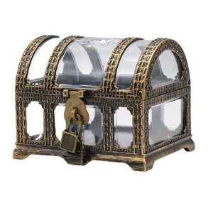Caja de Almacenamiento de Tesoro Pirata con Borde Dorado, Cofre Decorativo para Fiestas de Cumpleaños, Halloween, Navidad y Fiestas Piratas - Product Image 2