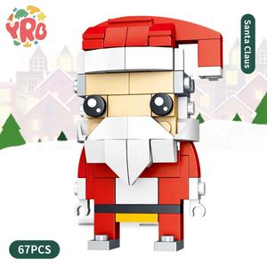 Vente chaude père noël et renne bloc de construction ensemble briques de noël pour enfants en plastique animaux thème boîte emballé cadeau - Product Image 6
