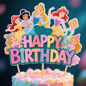 Decorazioni per <span class=keywords><strong>Torta</strong></span> di Compleanno Principessa - Accessori e Forniture per Decorazione Torte da Bambina - Product Image 1