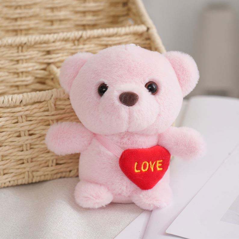 Cute Love Teddy Bear With Key Chain Red Teddy Bear Keychain Cute