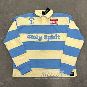<span class=keywords><strong>Maglietta</strong></span> da Polo <span class=keywords><strong>con</strong></span> risvolto personalizzato pesante ricamata oversize <span class=keywords><strong>maglietta</strong></span> termica a <span class=keywords><strong>maniche</strong></span> <span class=keywords><strong>lunghe</strong></span> T-Shirt in cotone <span class=keywords><strong>con</strong></span> <span class=keywords><strong>bottoni</strong></span> a righe squadrate - Product Image 3