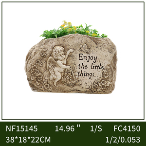 Vaso da <span class=keywords><strong>Giardino</strong></span> a Forma di Angelo in Resina, Fioriera Decorativa per <span class=keywords><strong>Giardino</strong></span>, Prato e Patio, Stile Pietra - Product Image 2