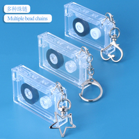 Porte-clés SUNSHING personnalisé avec logo NFC, étui vintage pour cassette, mini album CD, porte-clés chanson, cadeau musical, porte-clés album vinyle à induction