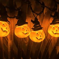 Guirlande lumineuse LED d'Halloween pour décoration intérieure de fenêtre, pour adolescents et enfants, lumière orange chaude, décorations de Pâques