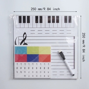 Tableau blanc magnétique effaçable à sec pour la musique, portable, pour l'enseignement du piano et l'apprentissage musical éducatif - Product Image 1