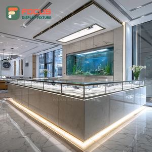 High Visibility Jewelry Retail Showcase System Polished Surface Boutique Space Glass Showcase - Product Image 2