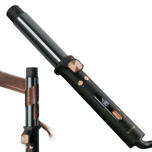 Fast Heating Ergonomic Design Ceramic Curling Iron One Barrel Hair Curler Automatic Hair Curler with Rotatable Power Cord