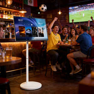 Écran intelligent interactif portable 32 pouces, panneau IPS 60 Hz 178 °   Angle de vue, batterie 8000 mAh, rotatif, hauteur réglable, service OEM ODM - Product Image 1