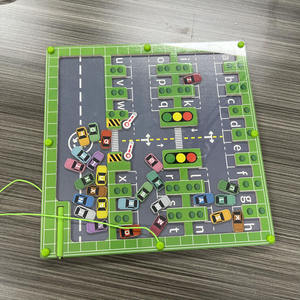 モンテッソーリファインモータースキルおもちゃ教育玩具木製学習レターパズルボード磁気アルファベット迷路ボード - Product Image 2