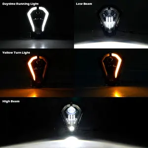 Phare LED noir avec clignotant pour KTM Duke 390 2013-2016