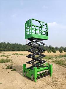 Precio de fábrica 6m 8m 10m 500kg Capacidad Elevador de tijera con orugas móvil Pequeña plataforma de trabajo aéreo autopropulsada - Product Image 4