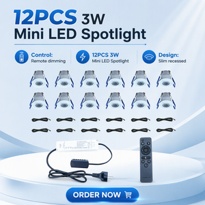 <span class=keywords><strong>Mini</strong></span> <span class=keywords><strong>spot</strong></span> lumineux <span class=keywords><strong>LED</strong></span> <span class=keywords><strong>encastrable</strong></span> imperméable conforme à la norme <span class=keywords><strong>IP65</strong></span>, éclairage à intensité réglable, 1/3W, 12V DC - Product Image 1
