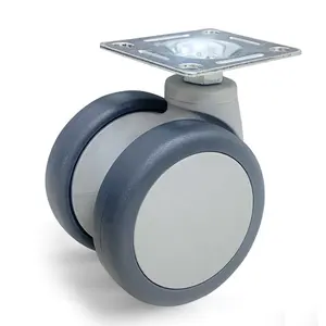 Factory OEM Twin Wheel 75mm Locking Top Plate Swivel 3 Inch Castor Wheel Baby Bed <strong>Casters</strong> with Brake - Product Image 2