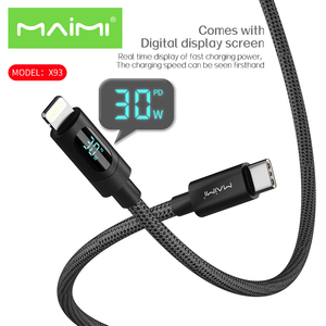 Maimi Type-c Digital Display Data Cable Custom logo 1M USB C to USB C Mobile Phone Fast Charging Cables Black Nylon Braided - Product Image 2