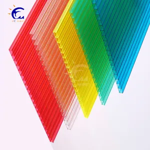 Greenhouse Polycarbonate Panels Sunroom Skylight Double Wall Clear Twinwall Polycarbonate Sheet Greenhouse Panel