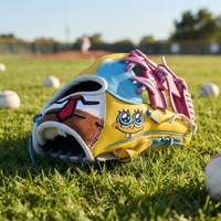 Gant de baseball personnalisé pour enfants de 11,5 pouces, cuir de vachette professionnel avec broderie, impression sur soie et design de site web personnalisé