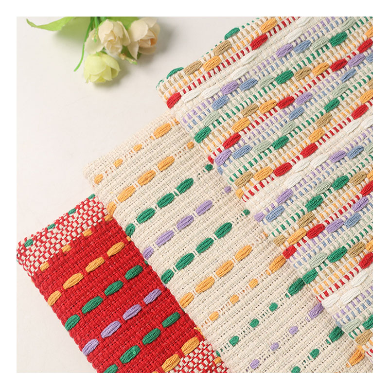 Китайский поставщик, домашний текстиль, хлопчатобумажная полиэфирная проволочная жаккардовая пряжа, окрашенная ткань для дивана, чехла, подушки, коврика, сумки