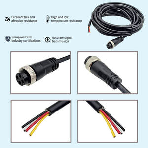 ชุดสายไฟกันน้ำพร้อมปลั๊กเชื่อมต่อแบบอากาศ GX16 4 พิน แบบกำหนดเองได้ - Product Image 2